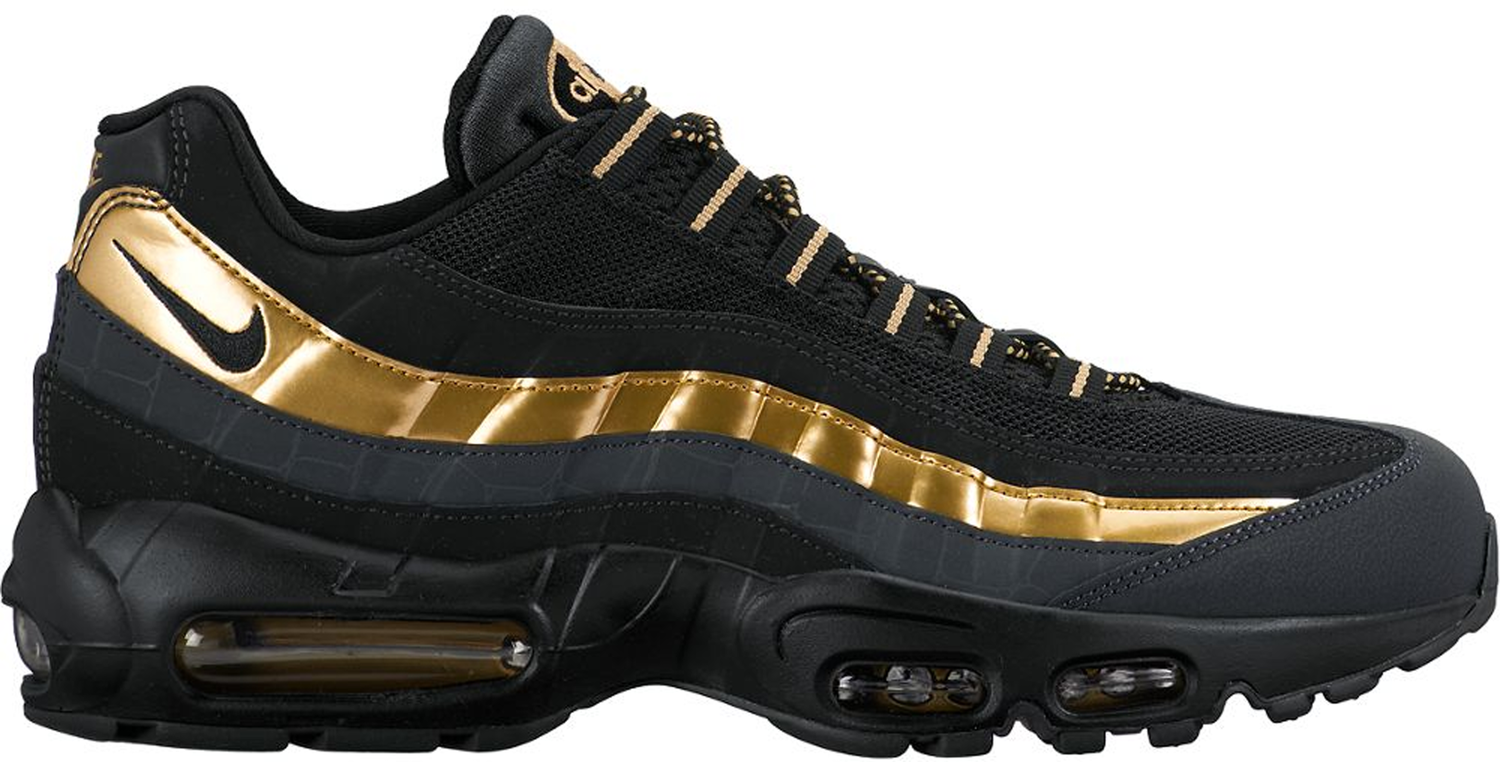 Sneakers og sko Nike Air Max 95 Black Metallic Gold Sort | 538416-007, 0