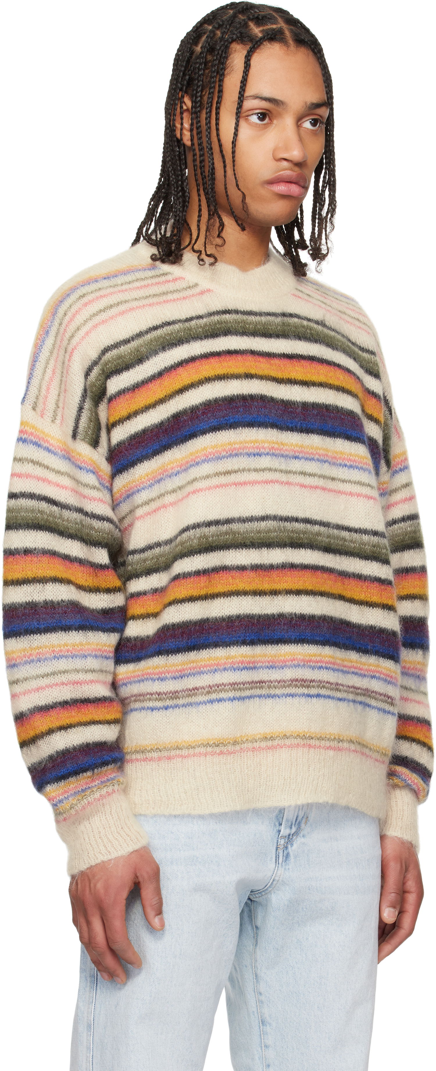 Sweater ISABEL MARANT Isabel Marant Drusselh Striped Knit Sweater Flerfarvet | 25PPU0062HA-C1L09H, 1
