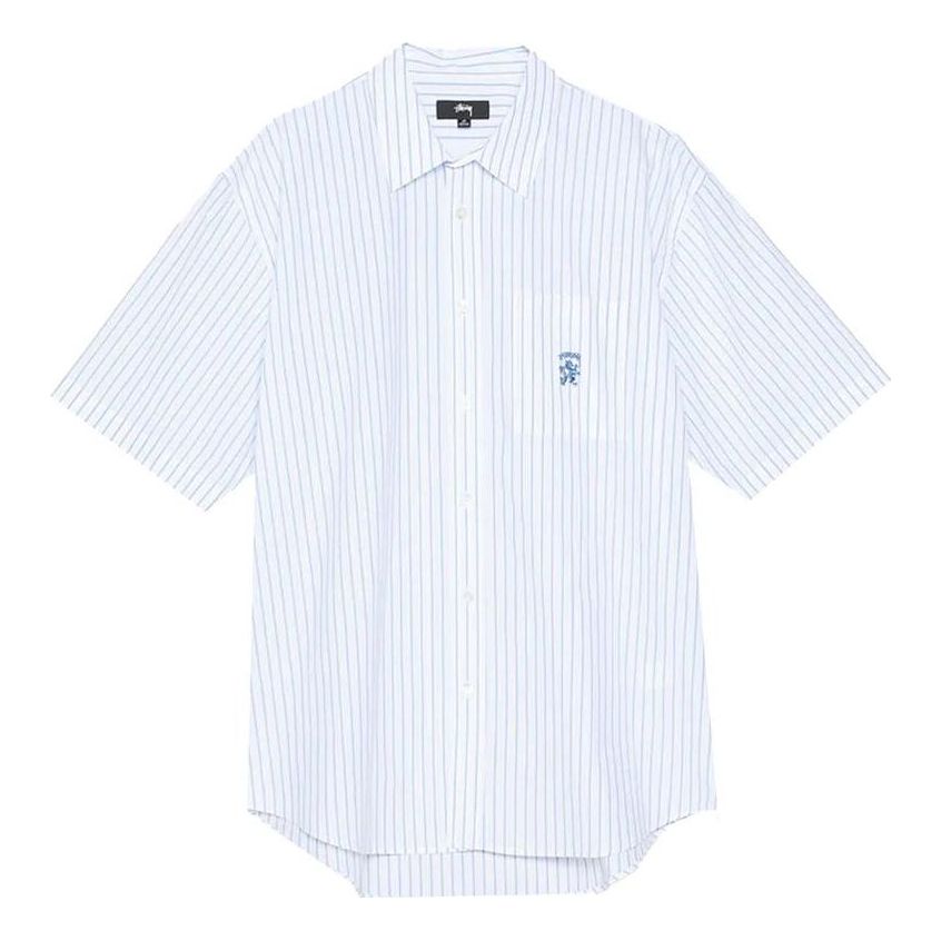 Skjorte Stüssy Stussy Boxy Striped Shirt Hvid | 1110231, 0
