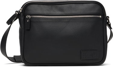 Skuldertaske Maison Margiela MM6 Maison Margiela Leather Messenger Bag Sort | SB6ZH0025 P8326, 0