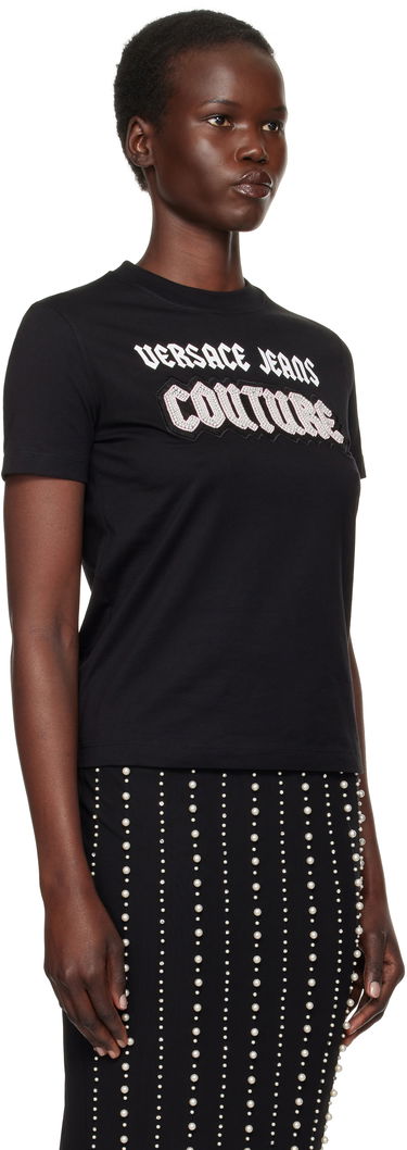 T-shirt Versace Gothic Logo T-Shirt Sort | E77HAHC02_ECJ01C, 1