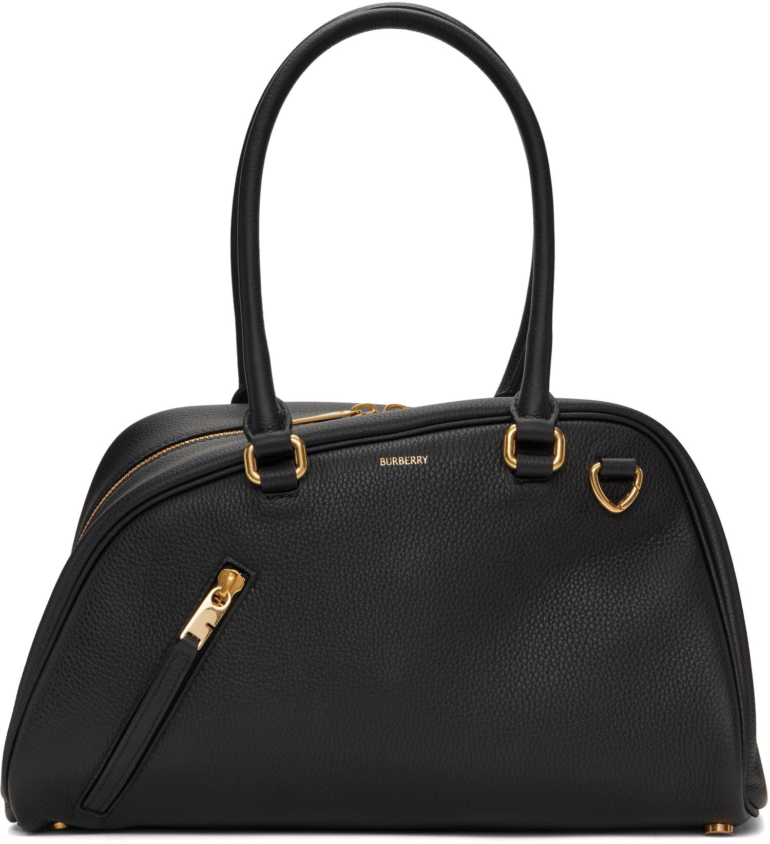 Håndtaske Burberry Small Shield Twin Bowling Leather Bag Sort | 8104829, 0