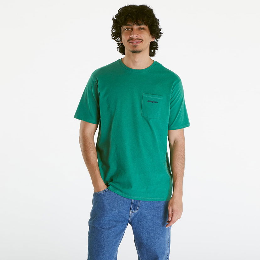 T-shirt Patagonia Boardshort Logo Pocket Responsibili-Tee Gather Green Grøn | 37655 GTRN