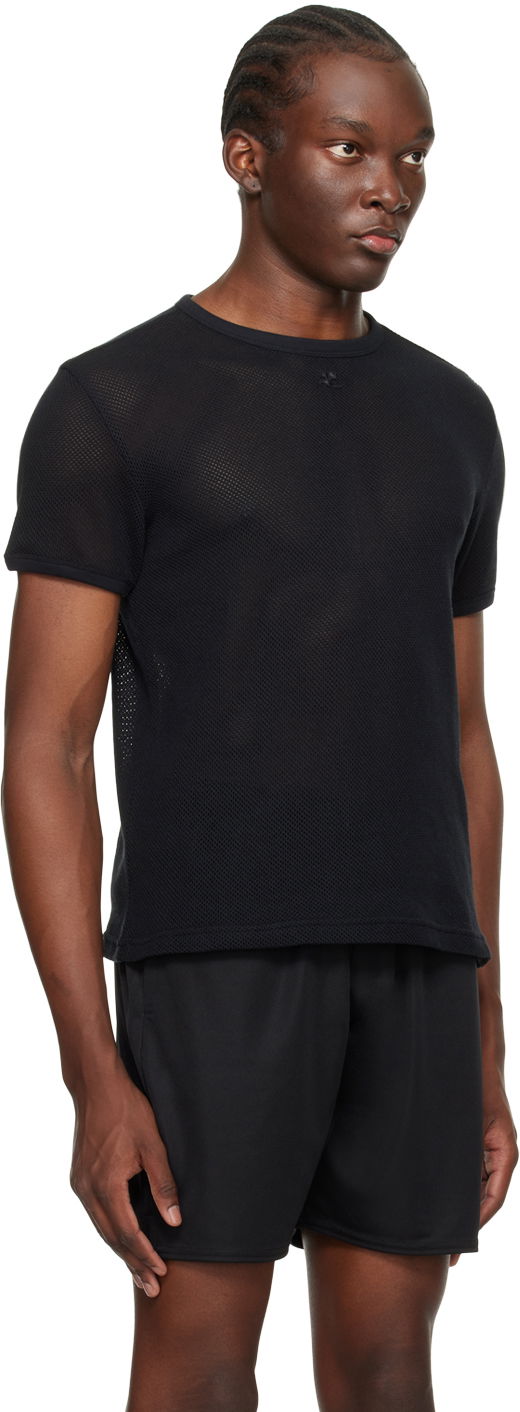 T-shirt Courrèges Semi-Sheer T-Shirt Sort | 124JTS123JS0069, 1