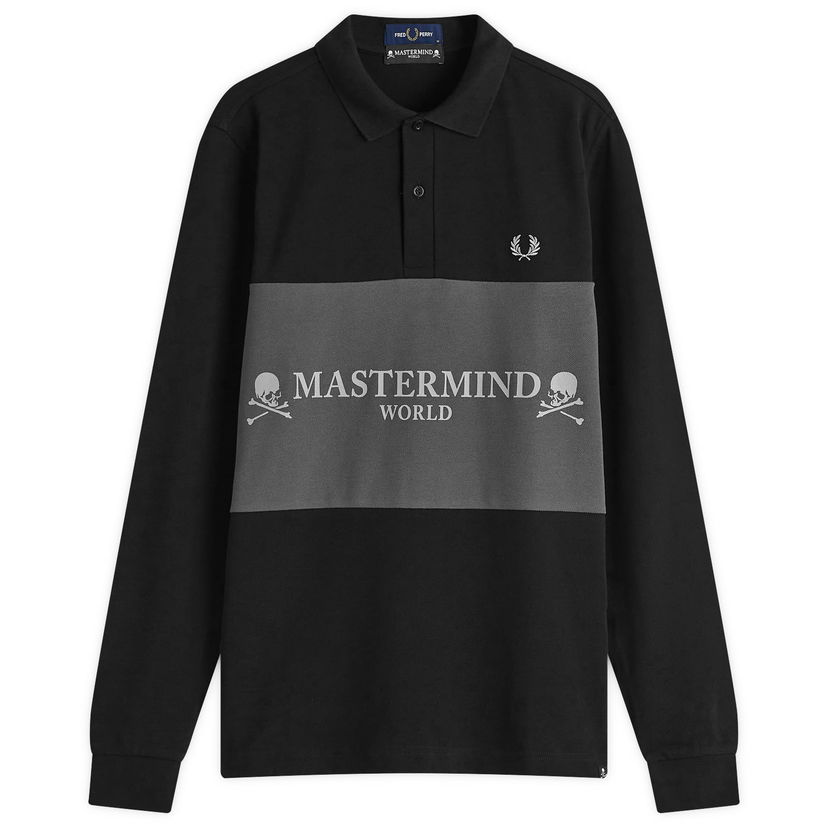 Polo skjorte Fred Perry Long Sleeve Polo Shirt Sort | SM8175-BLK