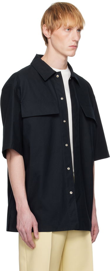 Skjorte Jil Sander Jil Sander Cotton Short Sleeve Shirt Sort | J47DL0163_J45296, 1