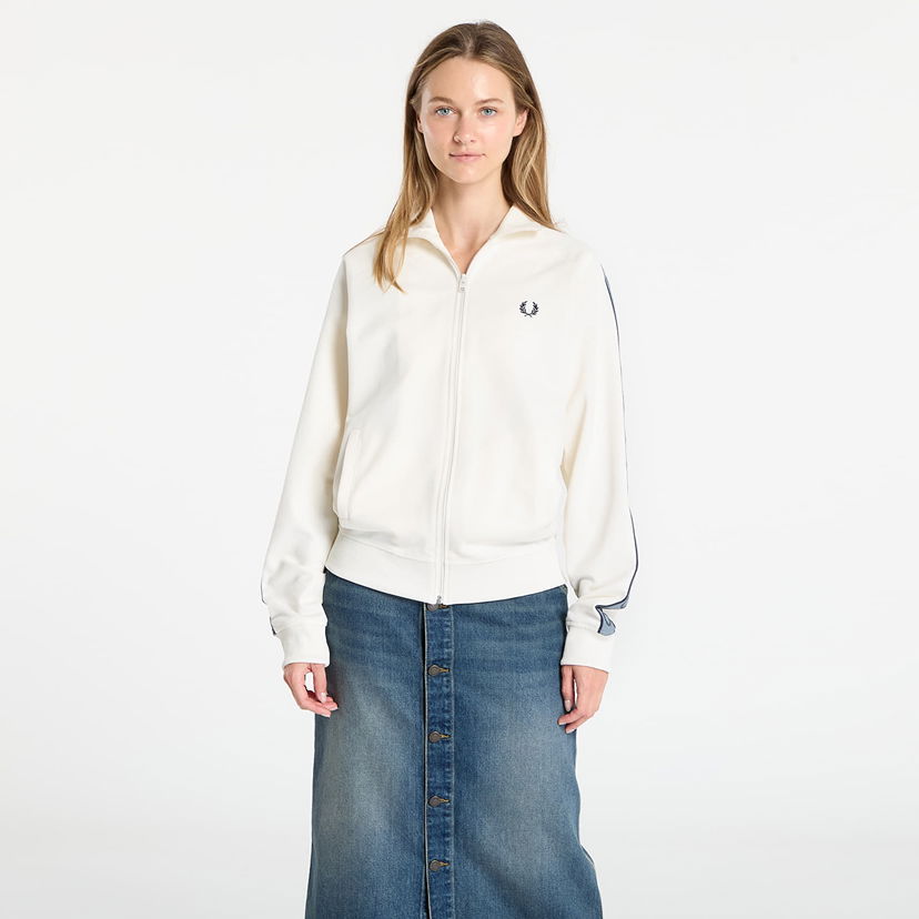 Jakke Fred Perry Fred Perry Contrast Tape Track Jacket Hvid | J5557 729