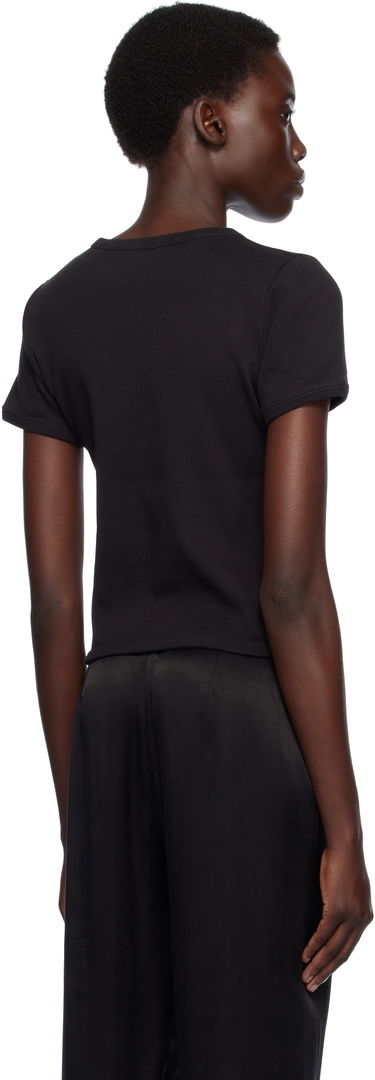T-shirt The Row The Row Torya Fitted Ribbed T-Shirt Sort | 9062-K660, 2