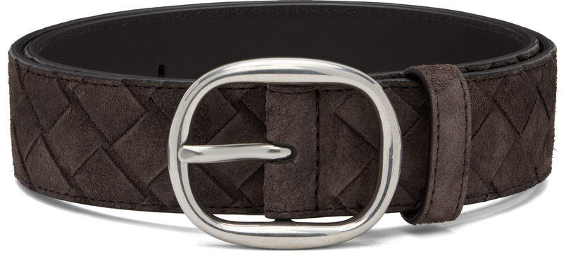 Bælter Bottega Veneta Bottega Veneta Intrecciato Suede Belt Brun | 837520V1QE12145