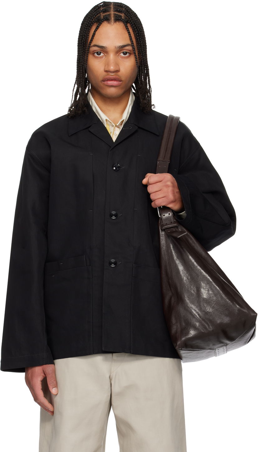 Jakke LEMAIRE Lemaire Boxy Workwear Jacket Sort | OW1148 LF1350