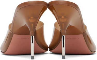 Tilbehør Amina Muaddi Amina Muaddi Bianca Glass Slipper 95 Mules Brun | BIANCA GLASS SLIPPER 95, 1