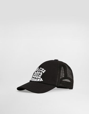 Hat Dolce & Gabbana Dolce & Gabbana Twill and Mesh Baseball Hat with Embroidery Sort | LB4H80G7PBPN0000, 0