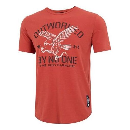 T-shirt Under Armour Project Rock Outworked Graphic T-Shirt Rød | 1370490-635, 0