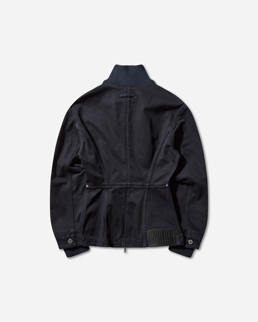Jakke Jean Paul Gaultier Slit Denim Jacket Mørkeblå | 2504WJA011W049 59
