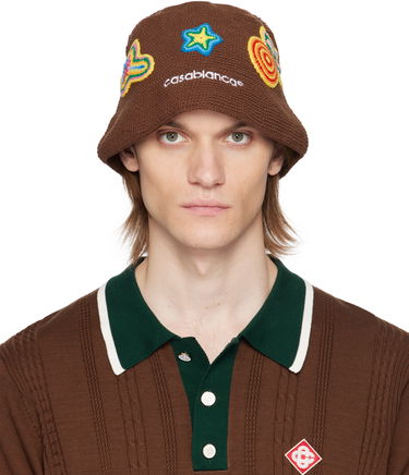 Hat Casablanca Casablanca Crochet Bucket Hat Brun | AS25-HAT-079-02, 0