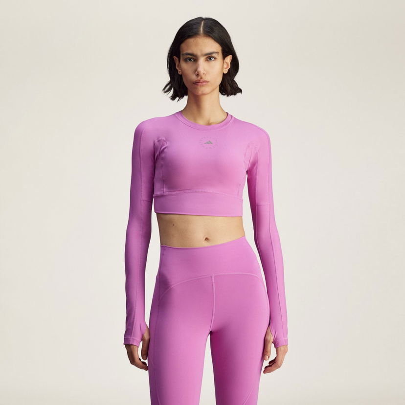 Crop top adidas Performance adidas by Stella McCartney TrueStrength Cropped Yoga Long Sleeve Top Lilla | JJ1644