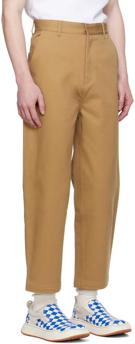 Bukser ADER ERROR Tapered Cropped Trousers Beige | BMSGFYBT0101BG, 1