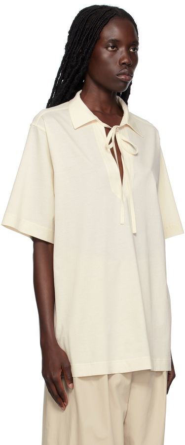 Polo skjorte TOTEME TOTEME Self-Tie Polo Beige | 233-5069-785, 1