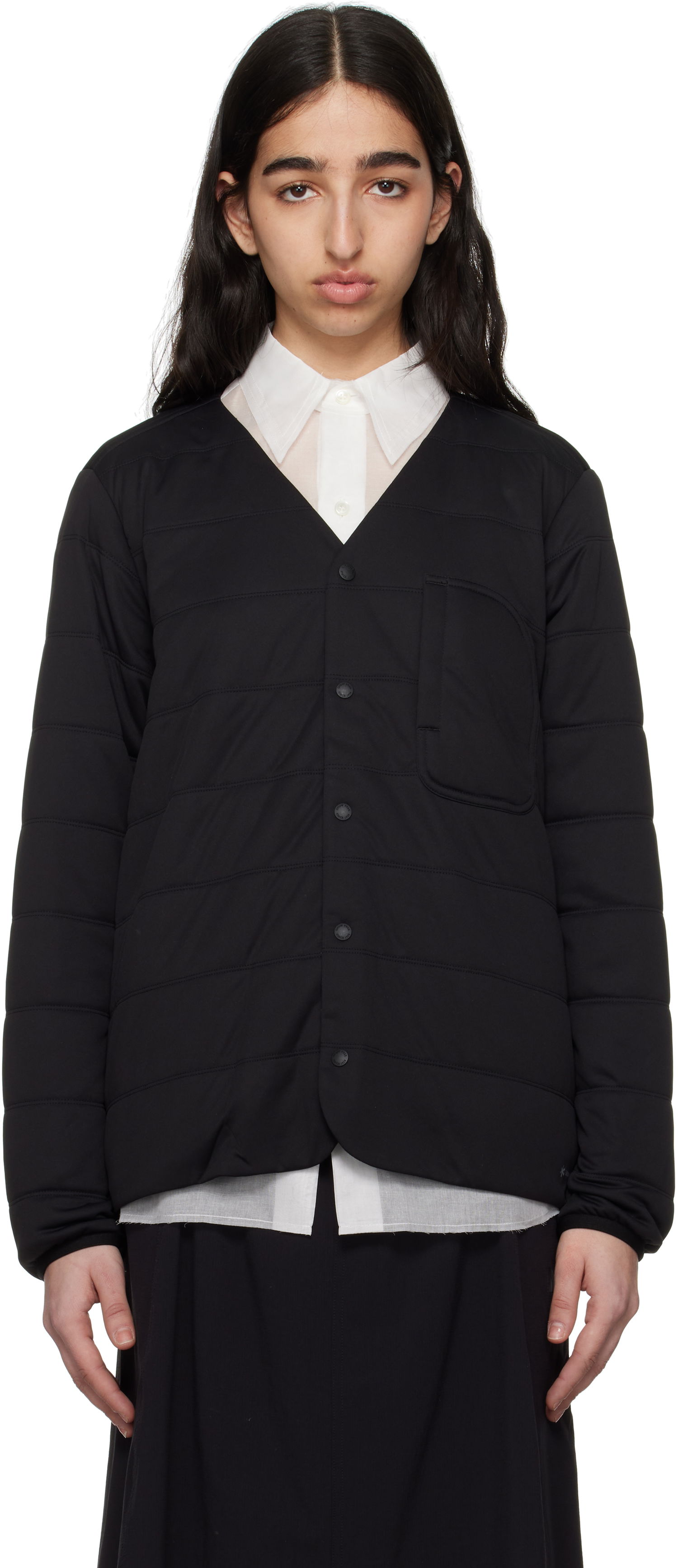 Sweater Snow Peak Snow Peak Flexible Insulated Cardigan Sort | SW-25SU001, 0