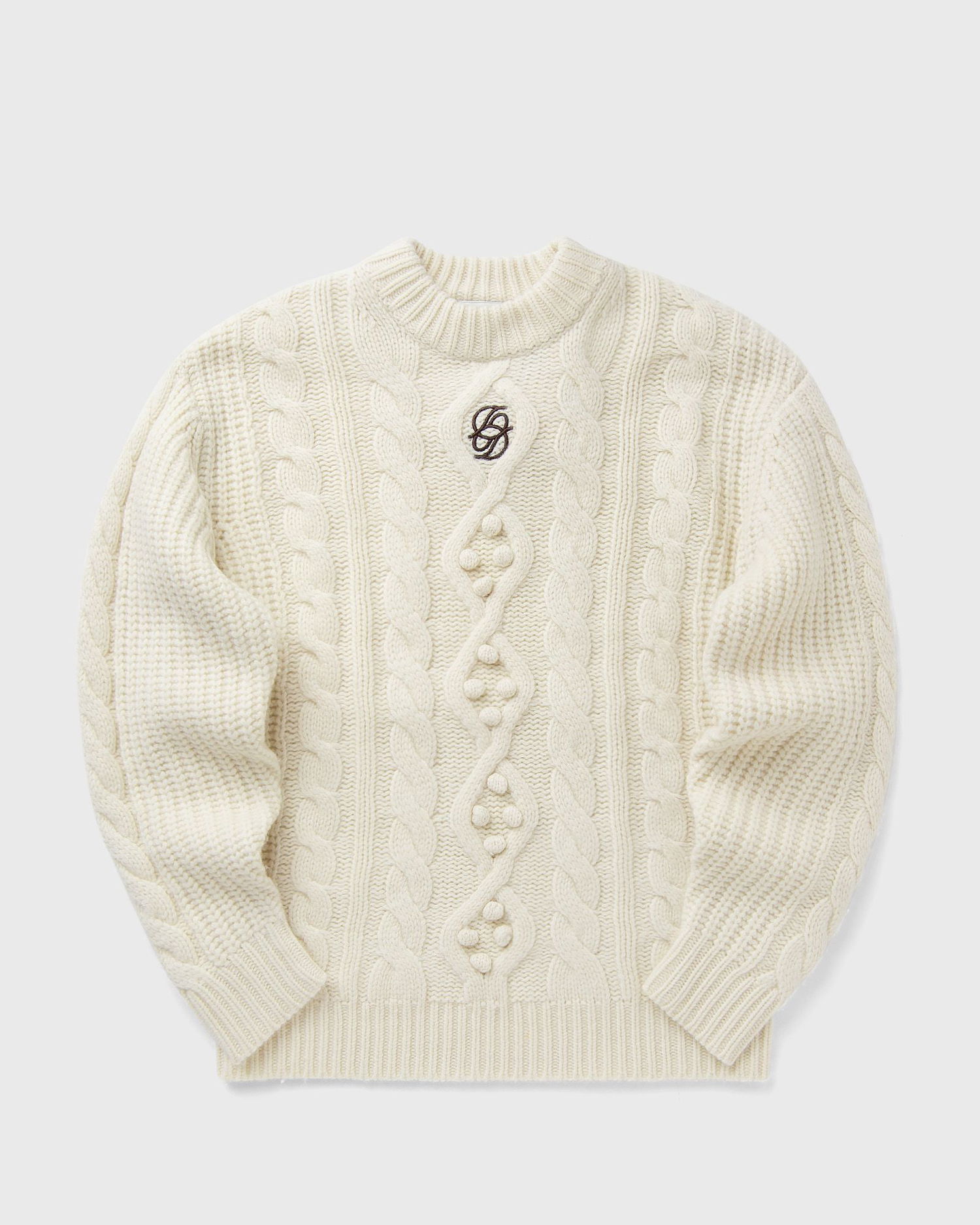 Sweater Drôle de Monsieur Maille Torsade Sweater Hvid | I-PO183-WO018-OW, 0