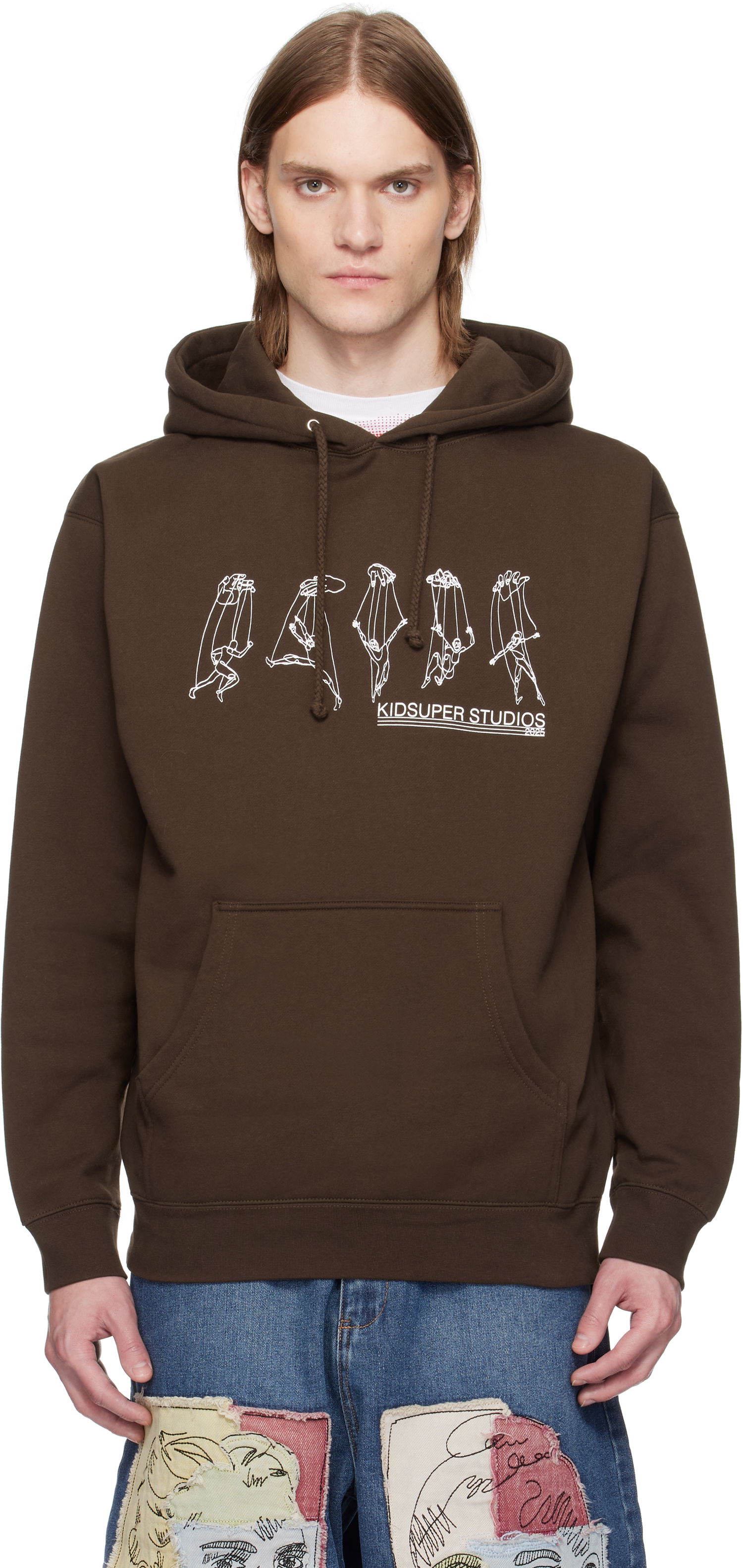 Sweatshirt KidSuper KidSuper String Puppet Hoodie Brun | SS25-HD-02, 0