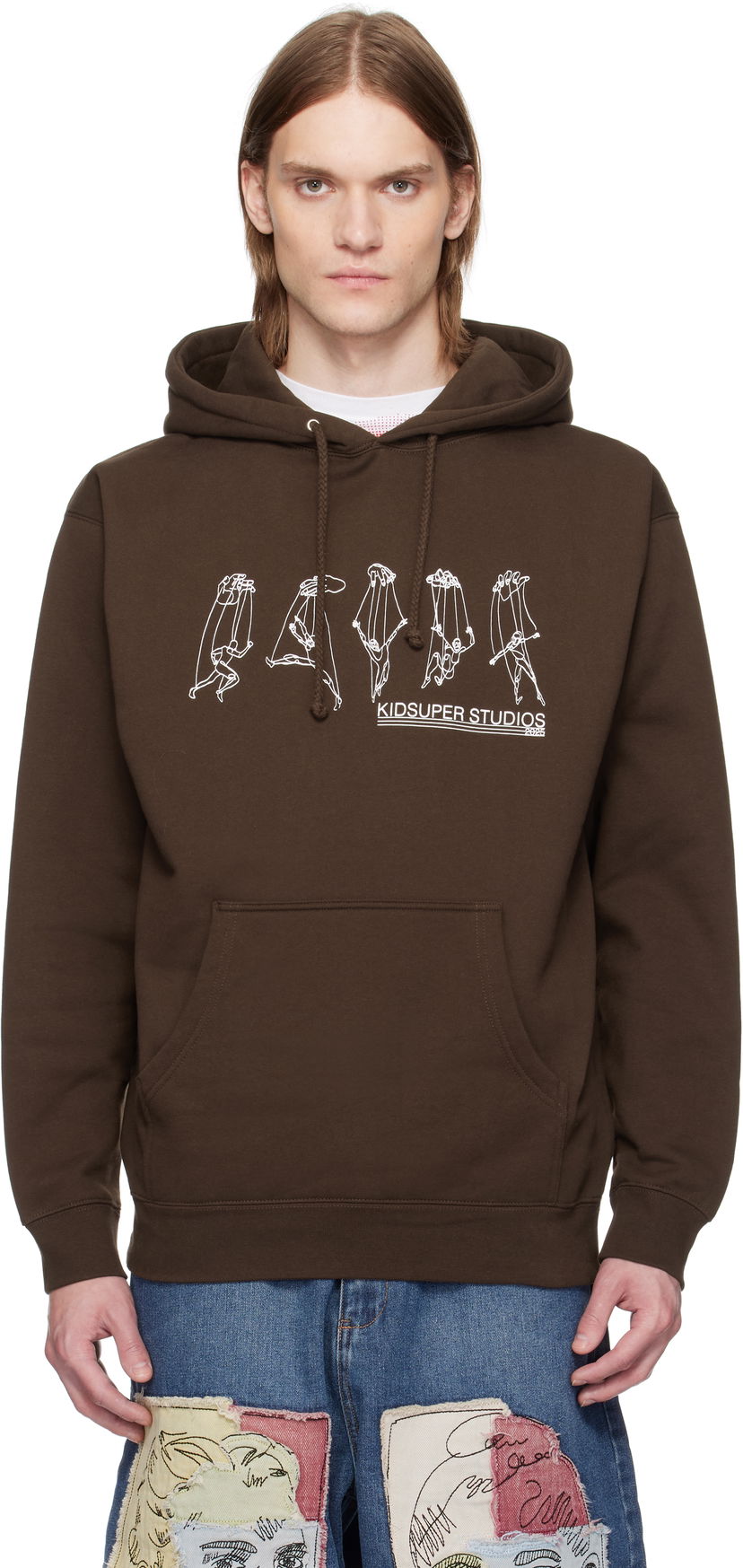Sweatshirt KidSuper KidSuper String Puppet Hoodie Brun | SS25-HD-02