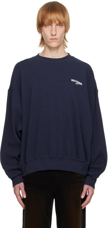Sweater We11done Designer Basic Sweatshirt Blå | WD-TS3-22-798-U-NV, 0