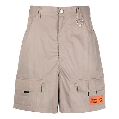 Shorts HERON PRESTON Heron Preston SS21 Spray Cotton Cargo Shorts Beige | HMCB005R21FAB0016100, 0