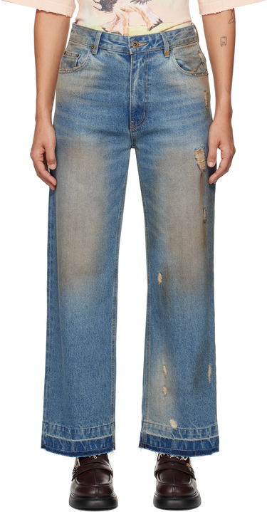 Jeans We11done We11done Grunge Wide Leg Jeans Blå | WD-DP3-24-359-W-BL, 0