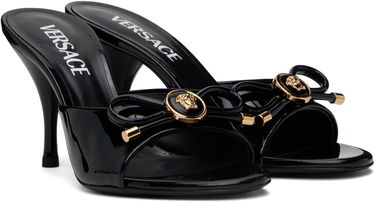 Skopleje Versace Versace Opera Bow Patent Heeled Sandals Sort | 1018239_D2VE_1B00V, 3