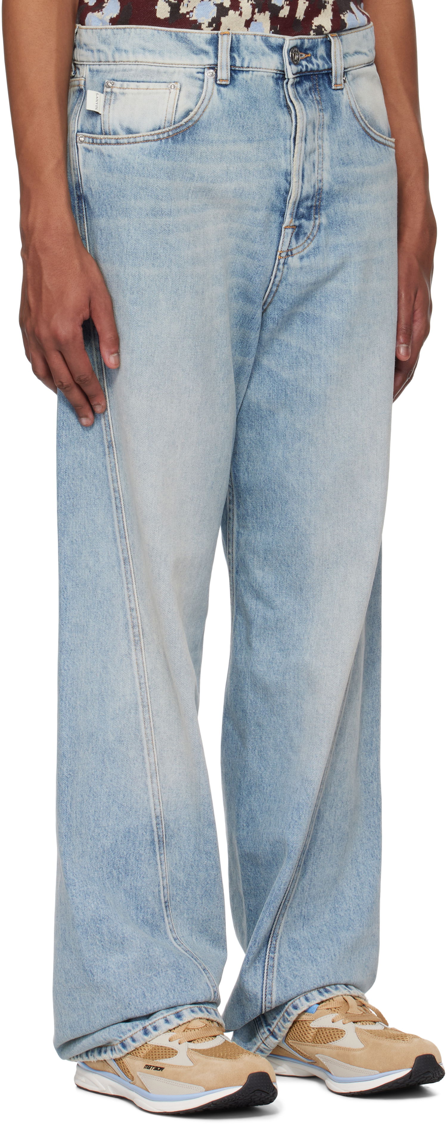 Jeans LANVIN Lanvin Twisted Straight-Leg Jeans Blå | RM-TR0051-D087-P25, 1