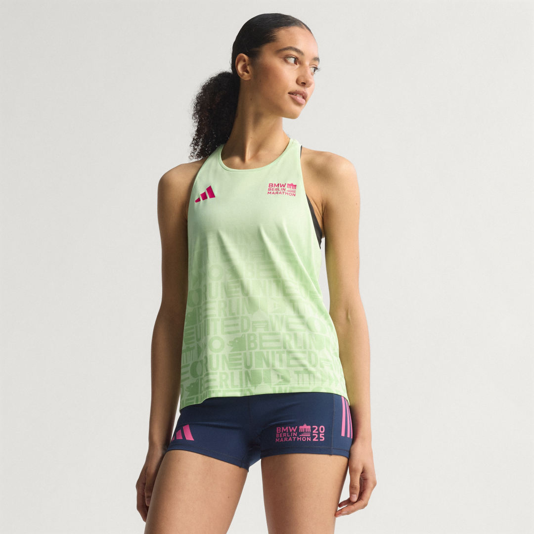 Tanktop adidas Performance BMW Berlin-Marathon 2025 All Over Print Running Tank Top Grøn | KE7910, 0
