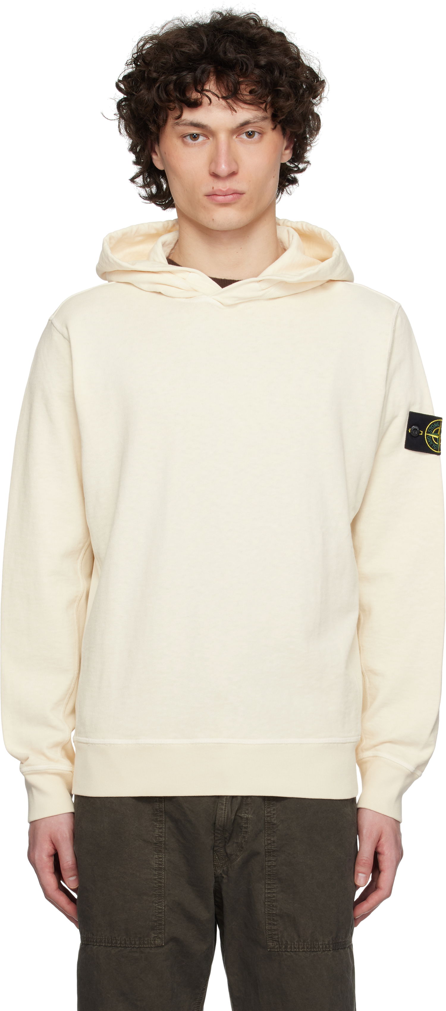 Sweatshirt Stone Island Stone Island Malfilé Fleece Hoodie Beige | K1S15 6100037 S0060, 0