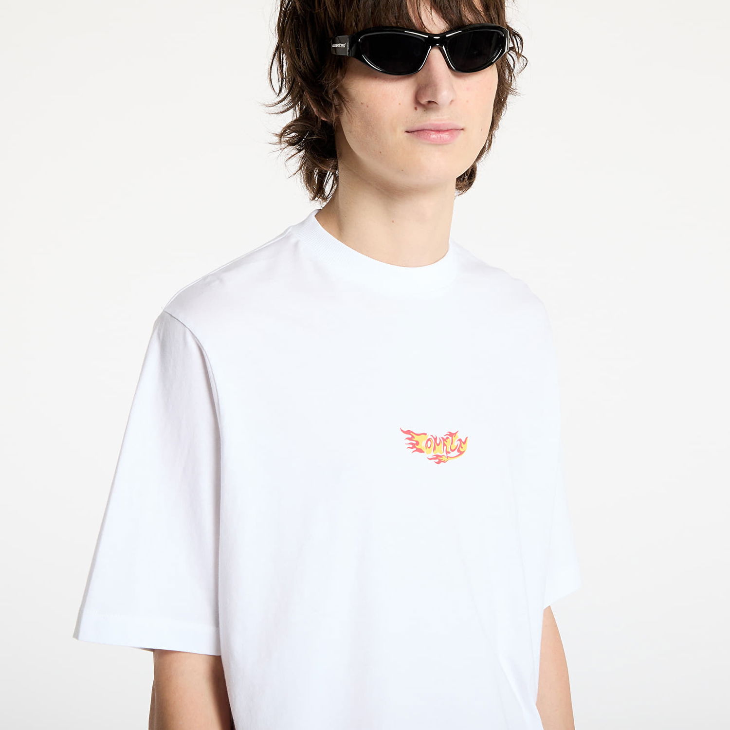 T-shirt Marcelo Burlon Marcelo Burlon County Flame Boxy T-Shirt Hvid | CMAA05AS25JER0070125, 1