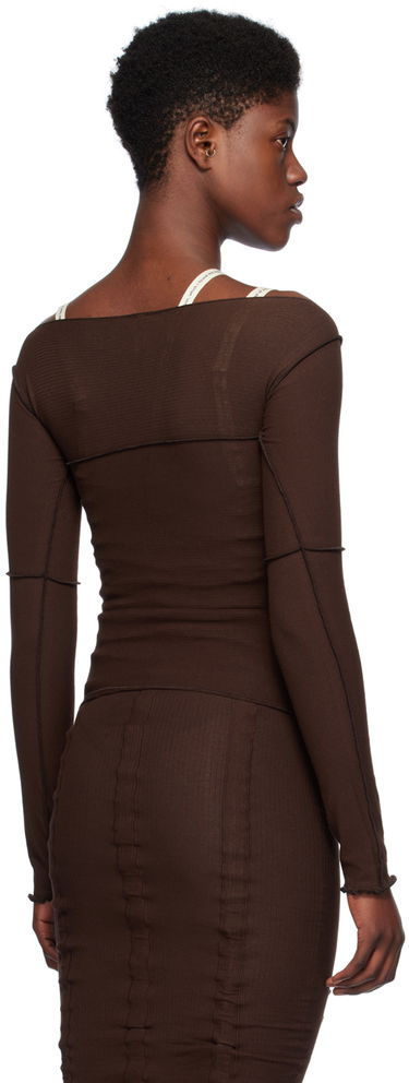 T-shirt Baserange Cinder Long Sleeve Top Brun | TOCL-RB-SP24, 2