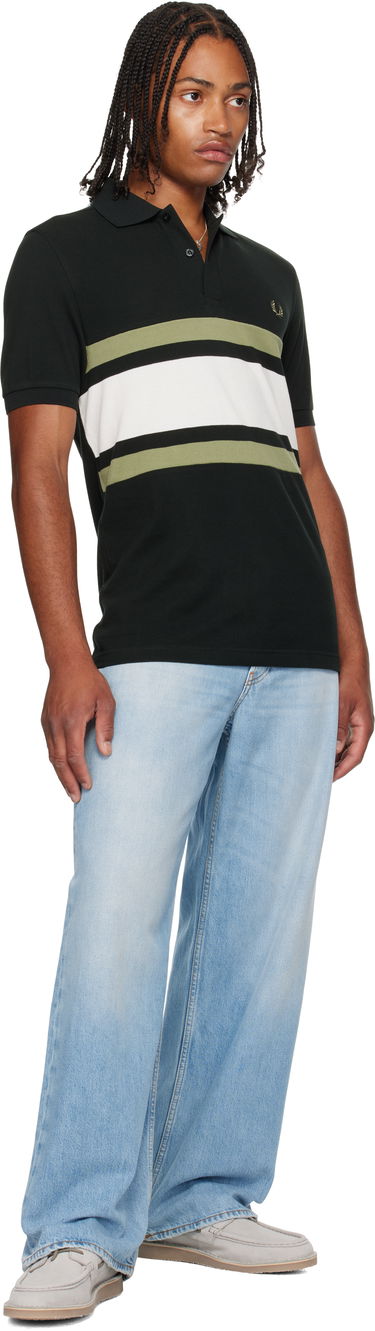Polo skjorte Fred Perry Fred Perry Panelled Polo Sort | M9903, 3
