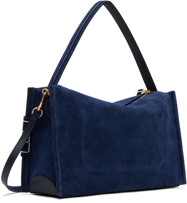 Skuldertaske JW Anderson JW Anderson Medium Loafer Suede Shoulder Bag Mørkeblå | HB0733-LA0364, 2