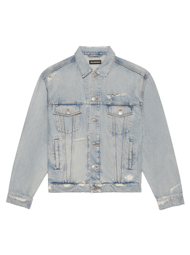 Jakke Balenciaga Large Fit Denim Jacket Blå | 664329 TBP48 8961