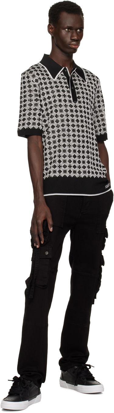 Polo skjorte AMIRI Amiri MA Quad Polo Sort | AMKNPO1058, 3