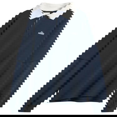 Polo skjorte Rhude Layered Long Sleeve Pique Polo Mørkeblå | RHFW25PO03012-3175, 1