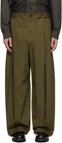 Sage Nation Box Pleat Trousers