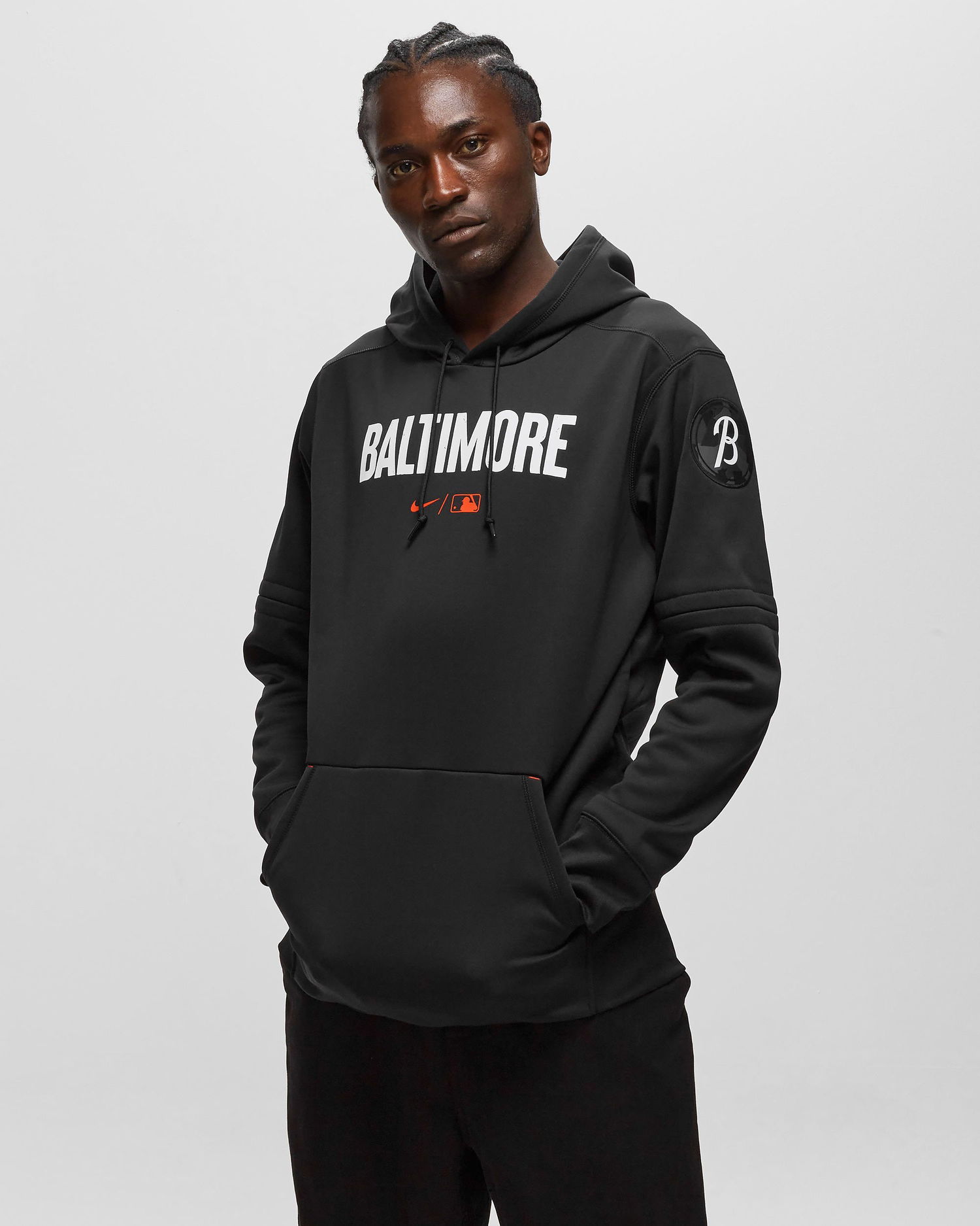 Sweatshirt Nike MLB Baltimore Orioles Therma Hood Sort | NAC3-088N-OLE-FUU, 1
