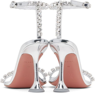 Kjole Amina Muaddi Amina Muaddi Gigi 95 Heeled Sandals Metalisk | GIGI SANDAL 95, 1