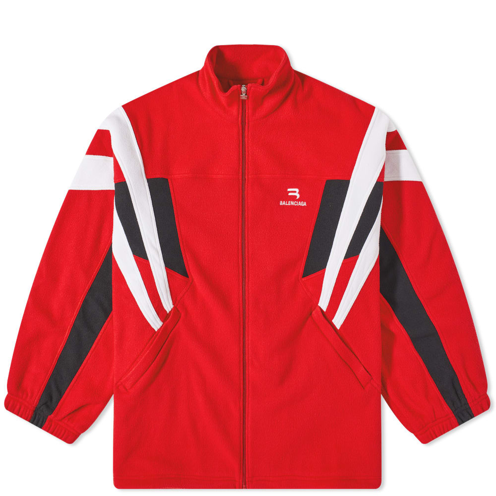 Sweatshirt Balenciaga Logo Oversized Track Jacket Rød | 675272-TJQ32-6400, 0