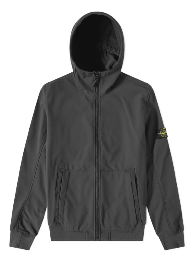 Vindjakke Stone Island Soft-Shell Hooded Jacket Sort | 7715Q0122-V0029