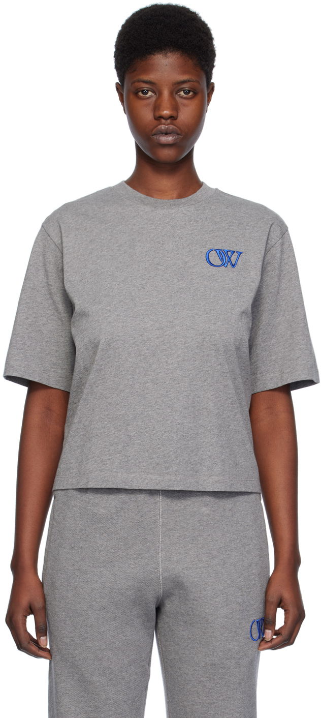 T-shirt Off-White Ow Basic T-Shirt Grå | OWAA124S24JER0060846, 0