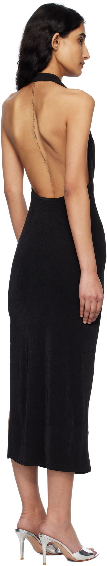Kjole MISBHV MISBHV Cowl Neck Maxi Dress Sort | 250W835, 2