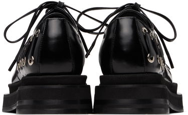 Kjole Simone Rocha Simone Rocha Heart Toe Platform Grommet Brogues Sort | LOF2 0740, 1