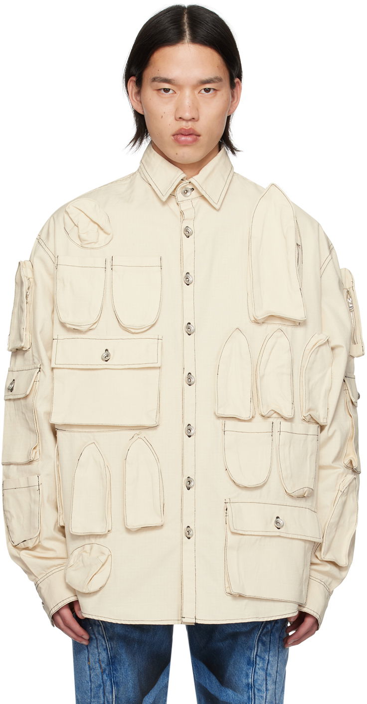Frakker Who Decides War Who Decides War Multi-Pocket Utility Coat Beige | 1131160019SS24