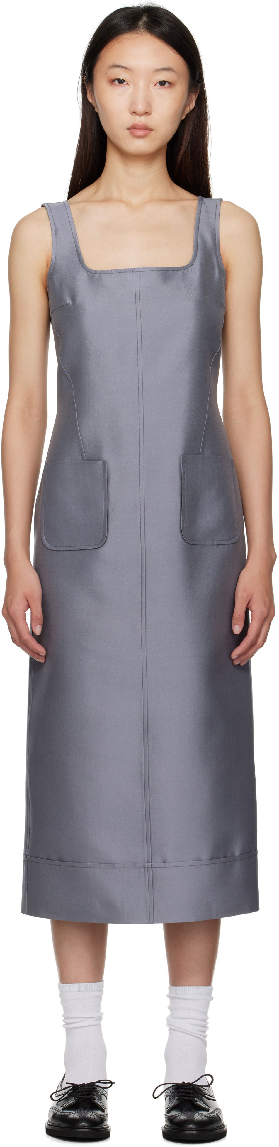 Kjole Thom Browne Thom Browne Column Maxi Dress Grå | FDSF20A-F0989, 0